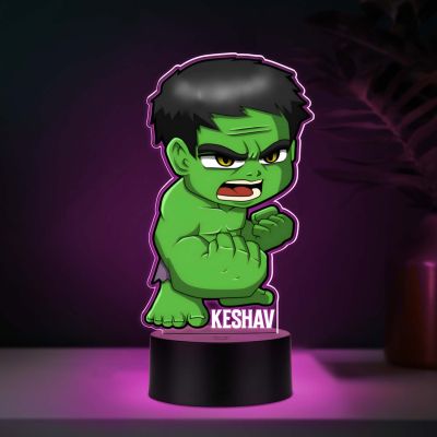 Personalized Hulk325 UV Print Multicolor 3D Illusion Night Lamp – Custom Name LED Light